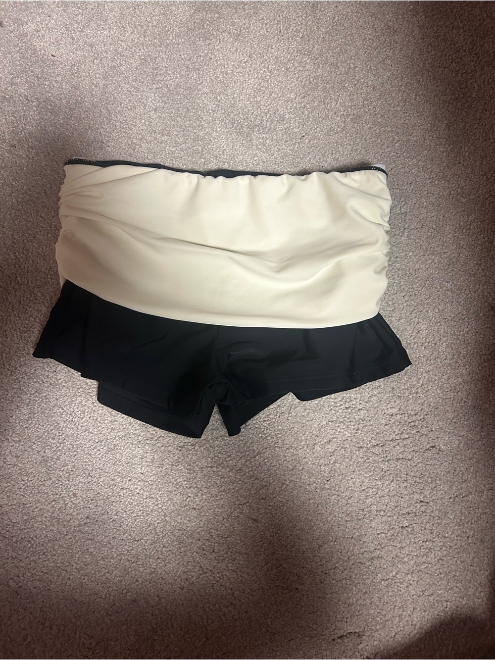 Swim Shorts - Cream & Black. Never worn